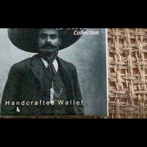 Handcrafted Wallet with Historical Print zapara Chicano